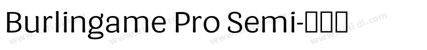 Burlingame Pro Semi字体转换 Burlingame Pro Semi字体转换